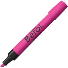 4009 Chisel Tip Highlighter, Pink Ink, Chisel Tip, Pink/black Barrel, Dozen