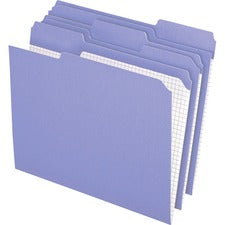 Double-ply Reinforced Top Tab Colored File Folders, 1/3-cut Tabs: Assorted, Letter Size, 0.75" Expansion, Lavender, 100/box