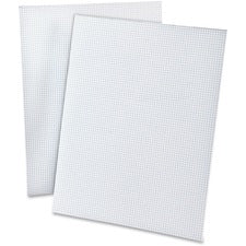 Quadrille Pads, Quadrille Rule (8 Sq/in), 50 White (heavyweight 20 Lb Bond) 8.5 X 11 Sheets