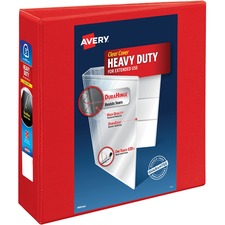 Heavy-duty View Binder With Durahinge And Locking One Touch Ezd Rings, 3 Rings, 3" Capacity, 11 X 8.5, Red