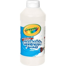 Washable Paint, White, 16 Oz Bottle