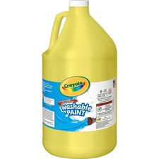 Washable Paint, Yellow, 1 Gal Bottle
