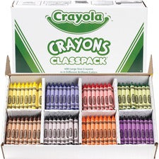 Classpack Large Size Crayons, 50 Each Of 8 Colors, 400/box