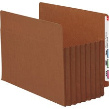 Heavy-duty Redrope End Tab Tuff Pockets, 7" Expansion, Letter Size, Redrope, 5/box