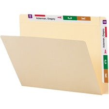 Heavyweight Manila End Tab Conversion File Folders, Straight Tabs, Letter Size, 0.75" Expansion, Manila, 100/box