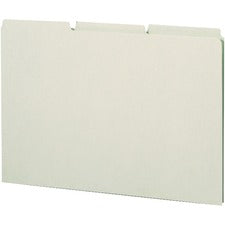 Recycled Blank Top Tab File Guides, 1/3-cut Top Tab, Blank, 8.5 X 14, Green, 50/box