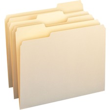 Manila File Folders, 1/3-cut Tabs: Assorted, Letter Size, 0.75" Expansion, Manila, 100/box