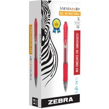 Sarasa Dry Gel X20 Gel Pen, Retractable, Medium 0.7 Mm, Red Ink, Translucent Red Barrel, 12/pack