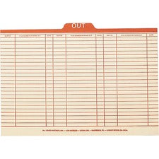 Manila Out Guides, Printed Form Style, 1/5-cut Top Tab, Out, 8.5 X 14, Manila, 100/box