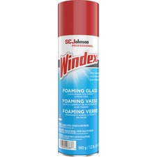 Windex&reg; Foaming Glass Cleaner - Aerosol - 19.7 fl oz (0.6 quart) - 6 / Carton - White