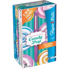 Flair Candy Pop Porous Point Pen, Stick, Medium 0.7 Mm, Assorted Ink And Barrel Colors, 36/pack