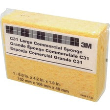 3M Cellulose Sponge - 1.6" Height x 6" Width x 4.3" Depth - 24/Carton - Cellulose, Polyurethane - Beige