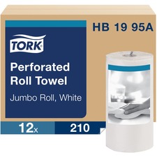 Universal Perforated Kitchen Towel Roll, 2-ply, 11 X 9, White, 210 Sheets/roll, 12 Rolls/carton