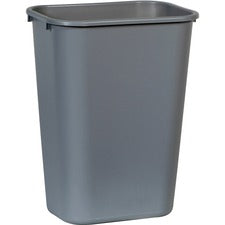 Rubbermaid Commercial 41 QT Large Deskside Wastebaskets - 10.25 gal Capacity - Rectangular - Dent Resistant, Durable, Rust Resistant, Easy to Clean, Durable - 20" Height x 11.3" Width x 15.3" Depth - Plastic - Gray - 12 / Carton