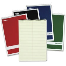 Steno Pad, Gregg Rule, Assorted Cover Colors, 80 Green-tint 6 X 9 Sheets, 4/pack