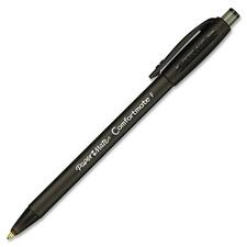 Comfortmate Ultra Ballpoint Pen, Retractable, Fine 0.8 Mm, Black Ink, Black Barrel, Dozen