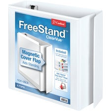 Freestand Easy Open Locking Slant-d Ring Binder, 3 Rings, 3" Capacity, 11 X 8.5, White