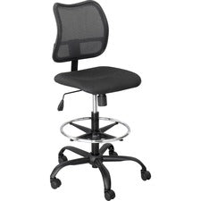 Vue Series Mesh Extended-height Chair, Supports Up To 250 Lb, 23" To 33" Seat Height, Black Fabric