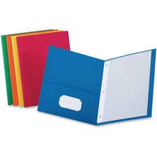 Twin-pocket Folders With 3 Fasteners, 0.5" Capacity, 11 X 8.5, Assorted, 25/box