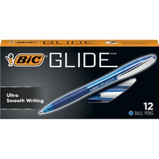 Glide Ballpoint Pen, Retractable, Medium 1 Mm, Blue Ink, Blue Barrel, Dozen