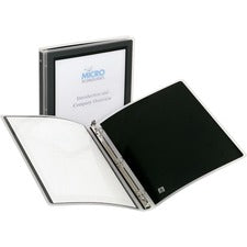 Flexi-view Binder With Round Rings, 3 Rings, 0.5" Capacity, 11 X 8.5, Black