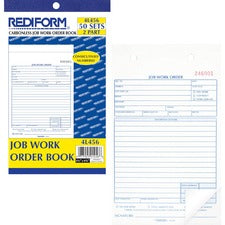 Job Work Order Book, Two-part Carbonless, 5.5 X 8.5, 50 Forms Total