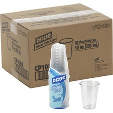 Dixie Cold Cups by GP Pro - 25 / Pack - 10 fl oz - 20 / Carton - Clear - Plastic - Cold Drink