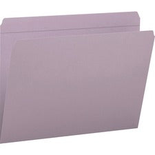 Reinforced Top Tab Colored File Folders, Straight Tabs, Letter Size, 0.75" Expansion, Lavender, 100/box