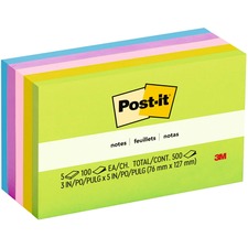 Original Pads In Floral Fantasy Collection Colors, 3" X 5", 100 Sheets/pad, 5 Pads/pack