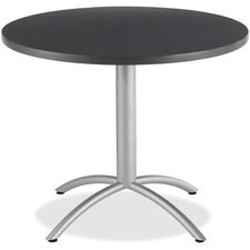 Cafeworks Table, Cafe-height, Round Top, 36" Diameter X 30h, Graphite Granite/silver