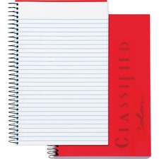 Color Notebooks, 1-subject, Narrow Rule, Ruby Red Cover, (100) 8.5 X 5.5 White Sheets
