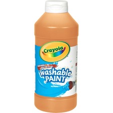 Washable Paint, Orange, 16 Oz Bottle