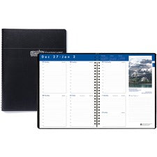 House of Doolittle Earthscapes Photos Weekly Planner - Julian Dates - Weekly - 1 Year - January 2023 - December 2023 - 8:00 AM to 5:00 PM - Hourly - 1 Week Single Page Layout - 8 1/2" x 11" Sheet Size - Wire Bound - Black - Simulated Leather - 1 Each