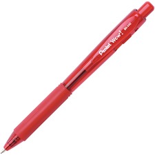 Wow! Ballpoint Pen, Retractable, Medium 1 Mm, Red Ink, Red Barrel, Dozen