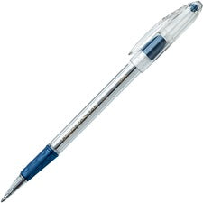 R.s.v.p. Ballpoint Pen, Stick, Medium 1 Mm, Blue Ink, Clear/blue Barrel, Dozen