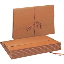 Redrope Expanding Wallets, 5.25" Expansion, 1 Section, Cloth Tie Closure, Legal Size (9.5" X 14.75"), Redrope