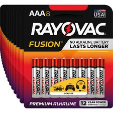 Rayovac Fusion Alkaline AAA Batteries - For Multipurpose - AAA - 30 / Carton