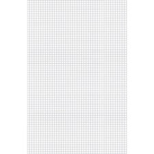 Quadrille Pads, Quadrille Rule (4 Sq/in), 50 White (standard 15 Lb Bond) 11 X 17 Sheets