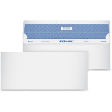 Reveal-n-seal Security Tinted Envelope, #10, Commercial Flap, Self-adhesive Closure, 4.13 X 9.5, White, 500/box