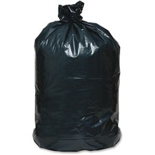 Linear Low Density Recycled Can Liners, 33 Gal, 1.65 Mil, 33" X 39", Black, 10 Bags/roll, 10 Rolls/carton