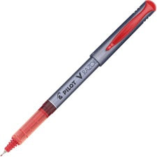 V Razor Point Liquid Ink Porous Point Pen, Stick, Extra-fine 0.5 Mm, Red Ink, Gray Barrel, Dozen