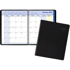 Quicknotes Monthly Planner, 8.75 X 7, Black Cover, 12-month (jan To Dec): 2023