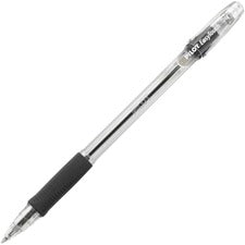 Easytouch Ballpoint Pen, Stick, Medium 1 Mm, Black Ink, Clear Barrel, Dozen