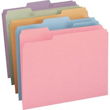 Colored File Folders, 1/3-cut Tabs: Assorted, Letter Size, 0.75" Expansion, Assorted Colors, 100/box