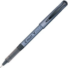 V Razor Point Liquid Ink Porous Point Pen, Stick, Extra-fine 0.5 Mm, Black Ink, Gray Barrel, Dozen