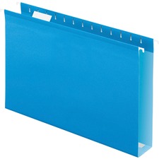 Extra Capacity Reinforced Hanging File Folders With Box Bottom, 2" Capacity, Legal Size, 1/5-cut Tabs, Blue, 25/box