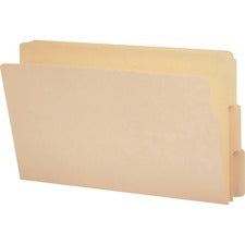 Heavyweight Manila End Tab Folders, 9" High Front, Reinforced 1/3-cut Tabs: Assorted, Legal, 0.75" Expansion, Manila, 100/box