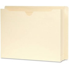 Heavyweight End Tab File Jacket With 2" Expansion, Straight Tab, Letter Size, Manila, 25/box