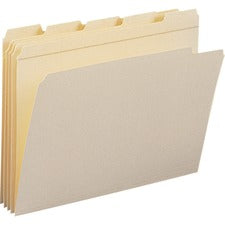 Reinforced Tab Manila File Folders, 1/5-cut Tabs: Assorted, Letter Size, 0.75" Expansion, 11-pt Manila, 100/box