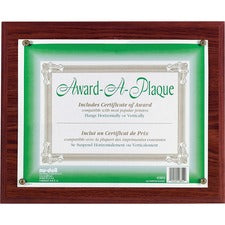 Award-a-plaque Document Holder, Acrylic/plastic, 10.5 X 13, Mahogany
